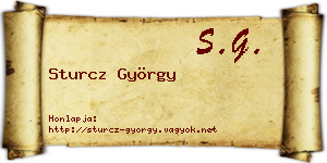 Sturcz György névjegykártya