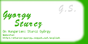 gyorgy sturcz business card